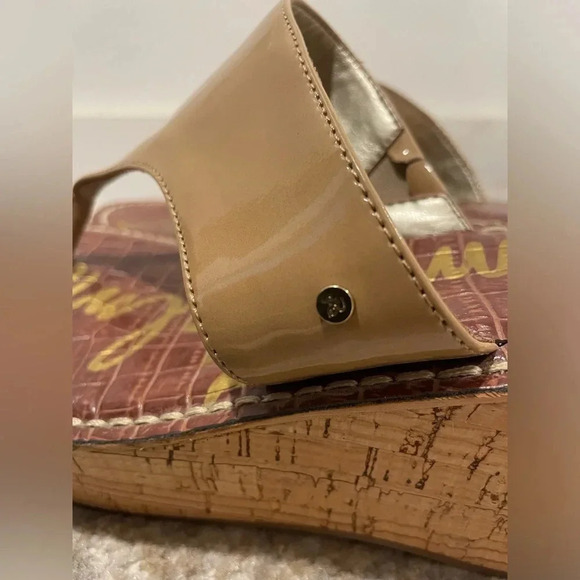 Sam Edelman Women's Rose 3D Cork Wedge Platform Sandals NW/OB Tan Size 9 Slide - Picture 6 of 12